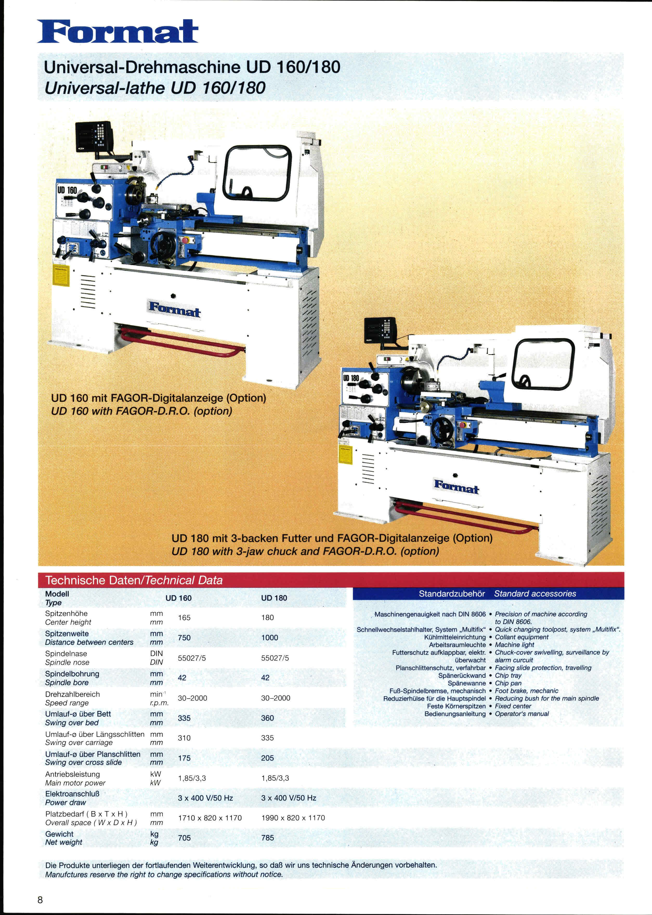 Format Universal lathe UD 160/180 | Mach4Metal