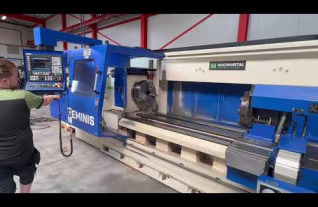 GEMINIS GHT-4 CNC lathe C-Axis Oil country lathe bore 176 mm Front & rear Chuck Mach4Metal 2 FAGOR