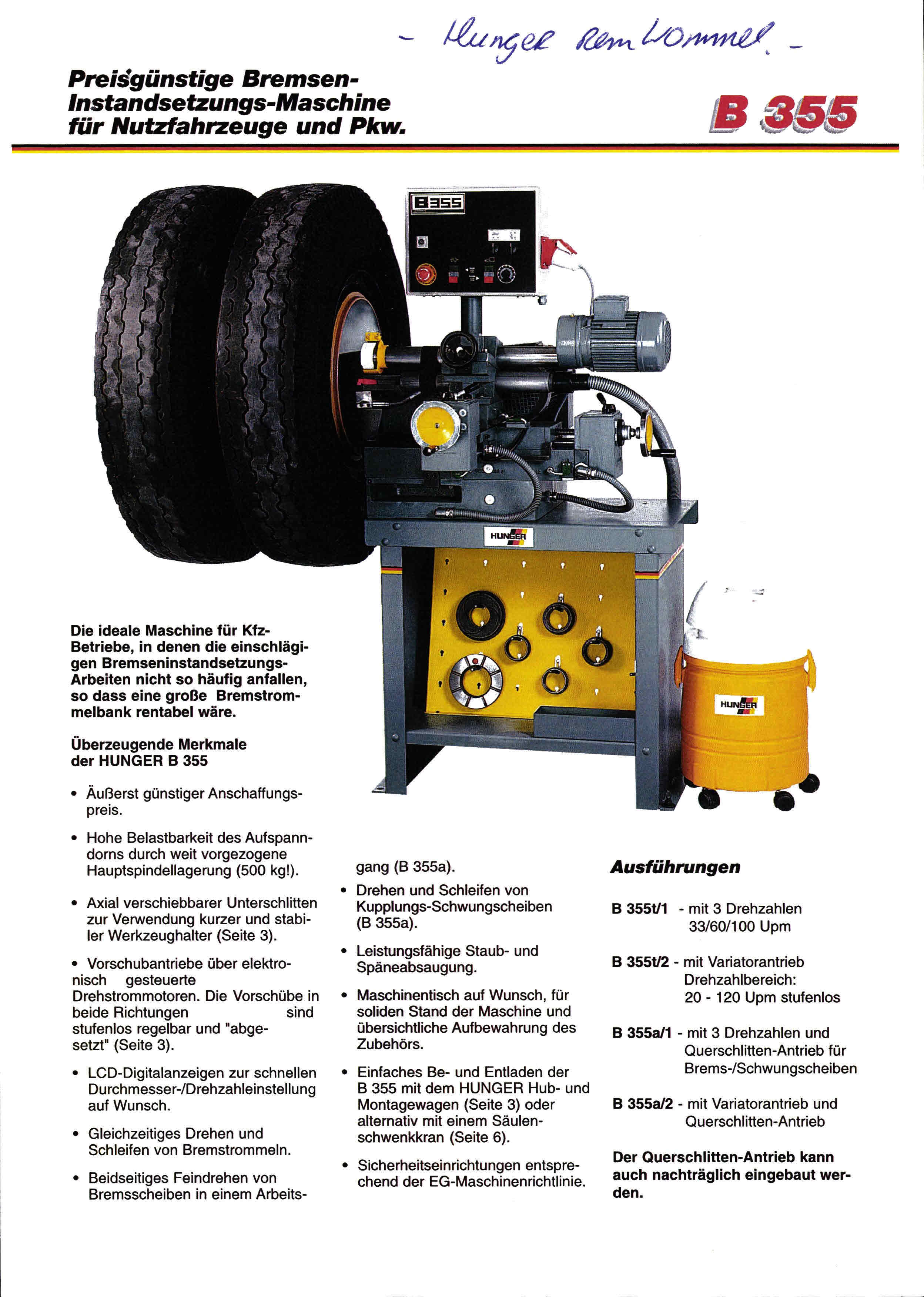Hunger b355 bremsen instandsetzungs machine 1 | Mach4Metal