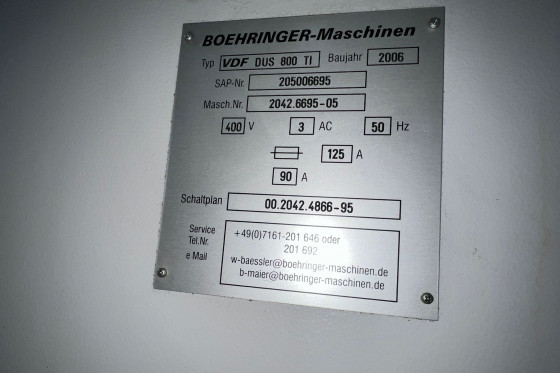 VDF BOEHRINGER - DUS 800 Ti