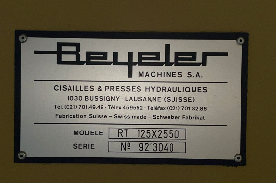 BEYELER - RT 125 x 2550