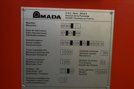 AMADA - HFBO 220-4