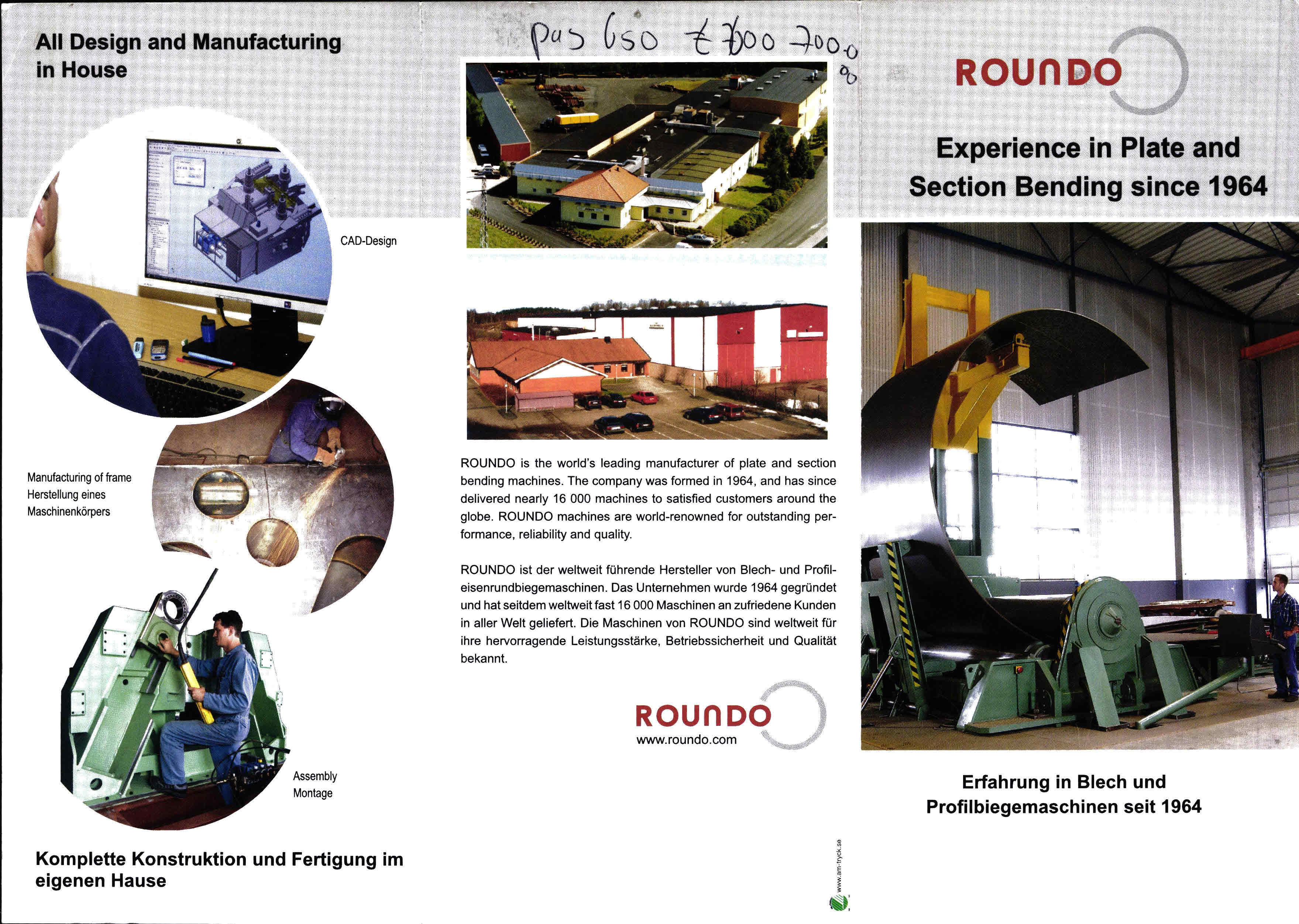 Roundo Machine Roundo PAS 650 plate bending machine 3 and 4 roll machines | Mach4Metal