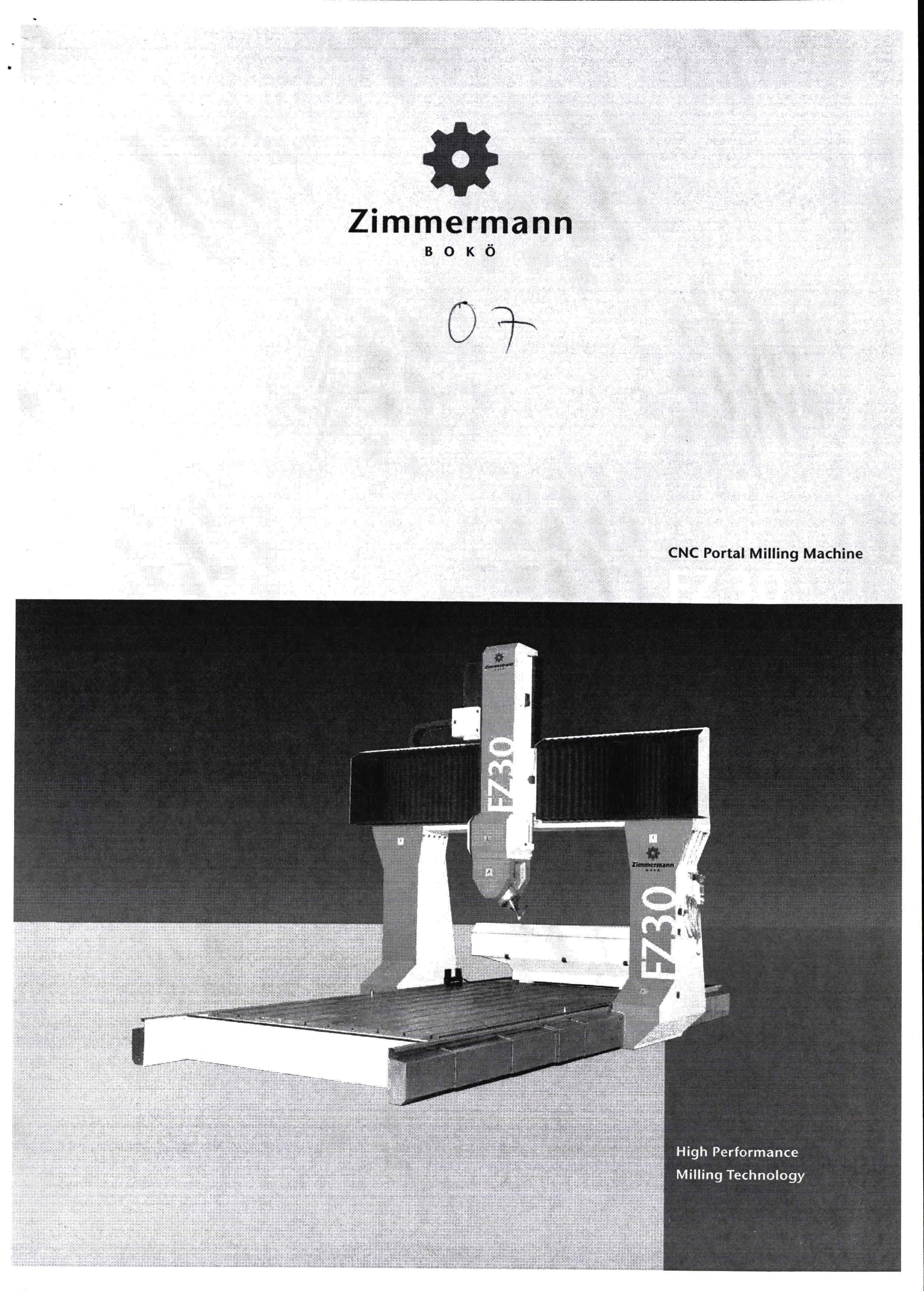 Zimmerman cnc portal milling machine | Mach4Metal